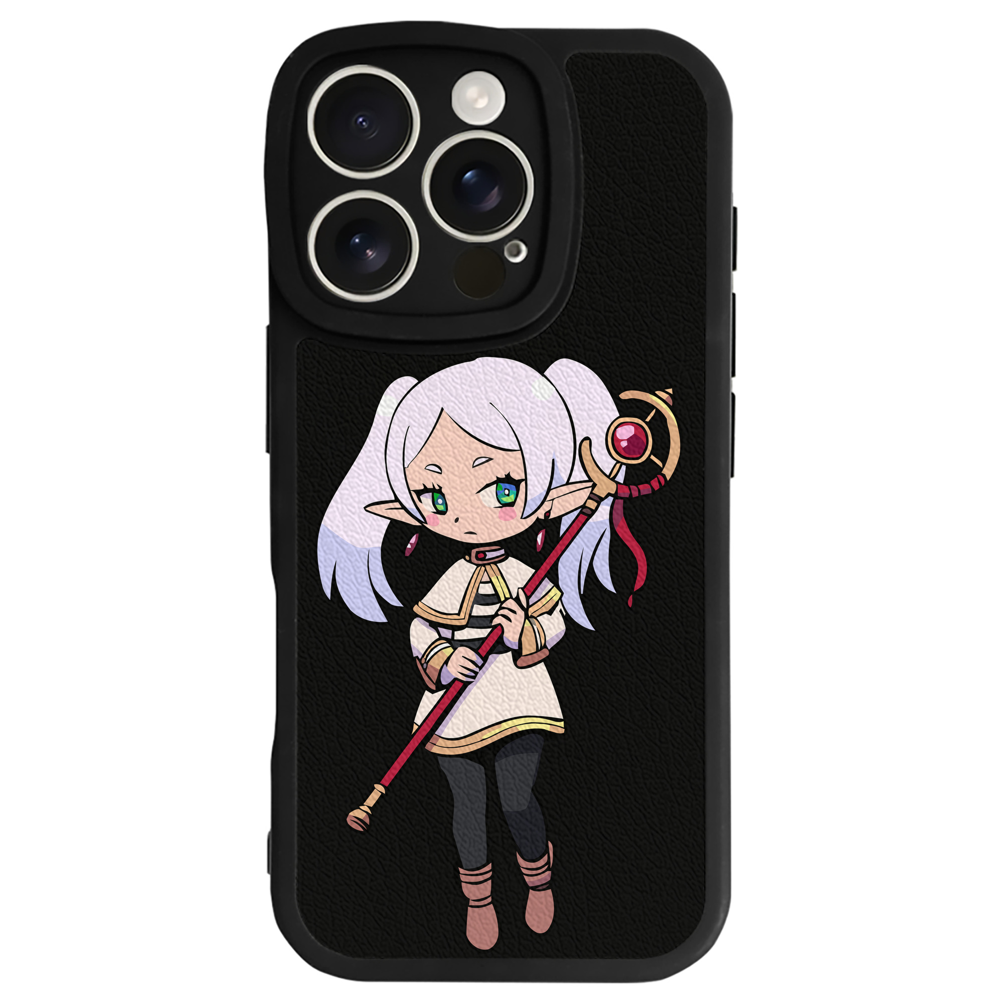（画像用） 葬送のフリーレン Frieren 【iPhone 16シリーズ対応】シリコンスマホケース（レザー調） 材質：シリコン